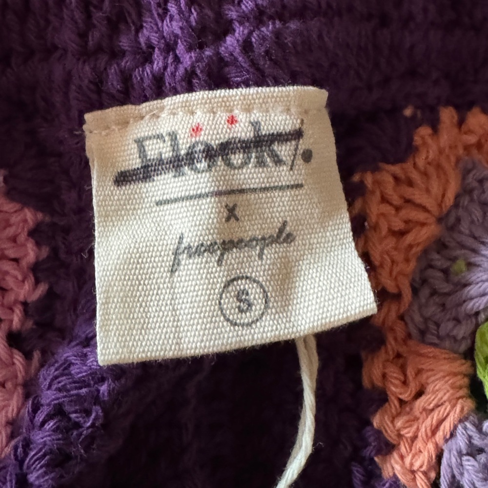 Free People x Flook - Frances Purple Crochet Grandma Shorts - Picture 4 of 5